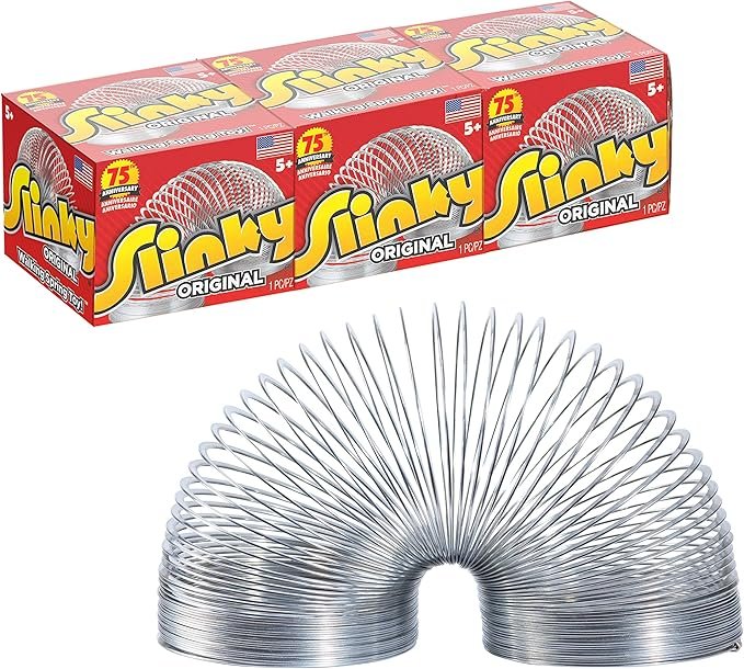 Todo sobre el original Slinky: Diversión asegurada con envíos a Argentina y devoluciones gratis 2 Pack de 3 Slinky de Metal – El Clásico Juguete Antiestrés para Niños y Adultos 🎈 ¡Diversión sin Fin!"